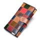 thumbnail image 3 of Cartera de cuero para mujer, gran capacidad, primera capa, bolso de piel de vaca, costuras coloridas, billetera larga de moda, moda, 3 of 4