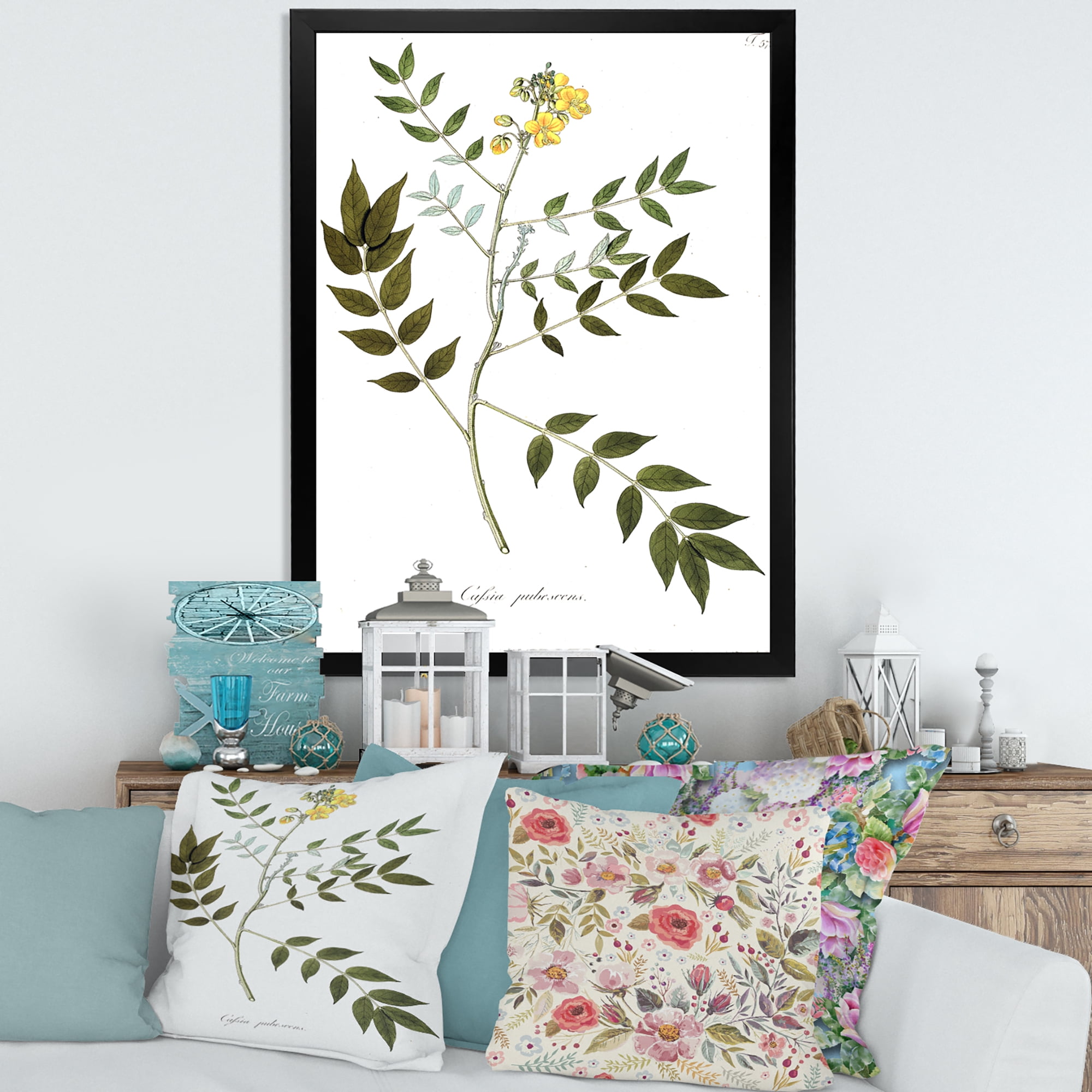 Designart 'Ancient Botanicals XVIII' Traditional Framed Art Print