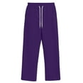 thumbnail image 6 of HKYNLAG Men's Baggy Sweatpants Loose Fit Elastic Waist Drawstring Wide Leg Lounge Sweat Pants with Pockets Streetwear Track Pants Purple 3XL, 6 of 7