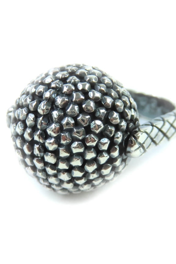 Pre-Owned BOTTEGA VENETA 925 Ball Ring, Silver, Size 9 (equivalent to Japanese size), Comes...