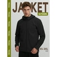 thumbnail image 2 of TRYSIL Men's Softshell Jacket Hoodie Fleece Lined Lightweight Warm Rain Waterproof Windbreaker Outdoor Hiking Coat,Size(S-3XL), 2 of 7