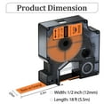 thumbnail image 3 of GREENCYCLE 4PK Compatible for DYMO 18435 12mm 5.5m Black on Orange Vinyl Label Maker Tape, 3 of 7