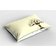 thumbnail image 2 of Ambesonne Abstract Pillow Sham 2 Pack, Modern Colors Surreal Life, 30"x20", Cream Multicolor, 2 of 3