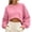 Pink, variant on Besolor Crop Sweatshirts for Women Crewneck Long Sleeve Tops Casual Loose Fall Workout Running Pullover Tops(X-Large,White)