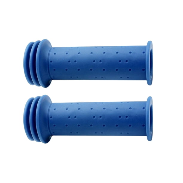 2 puños antideslizantes para manillar de bicicleta de montaña, duraderos, de 22 mm Azul