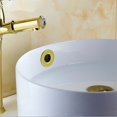 thumbnail image 4 of Puerto de desbordamiento de lavabo Cubierta decorativa Accesorios para orificio de desbordamiento de lavabo Tapa de orificio de desbordamiento de lavabo Cubierta decorativa Cobre fino, 4 of 6