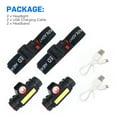 thumbnail image 6 of Headlamp Flashlight, Led Camping Headlight 500 Lumens USB Rechargeable Super Bright Head/2 Modes/Waterproof/Built in Batteries for Outdoors, Camping, Fishing,2 pack, 6 of 8