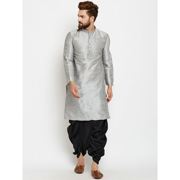 Men's Silk Blend Bollywood Style Designer Party Wear Indian Ethnic Dhoti Kurta