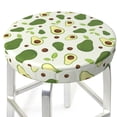 thumbnail image 3 of KLL Green Avocado Round Bar Chair Cushion Cover 13 inch ,Bar Stool Protector with Elastic, Soft Washable, 3 of 6