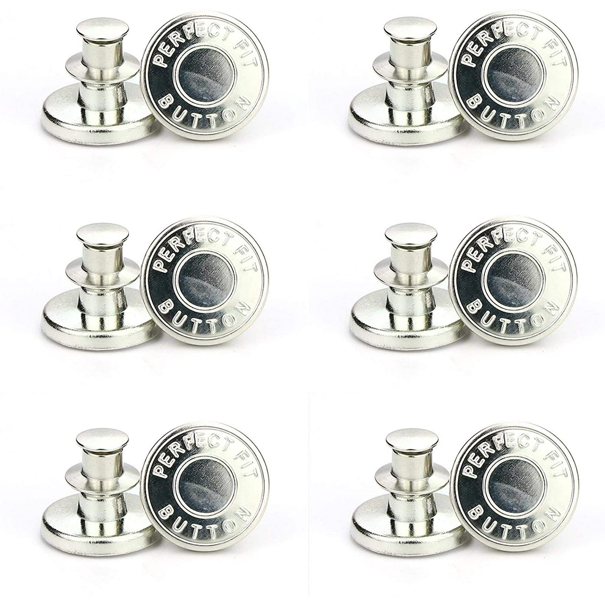 10 Pcs Boutons De Pantalon Pression En Metal Métalliques Pour