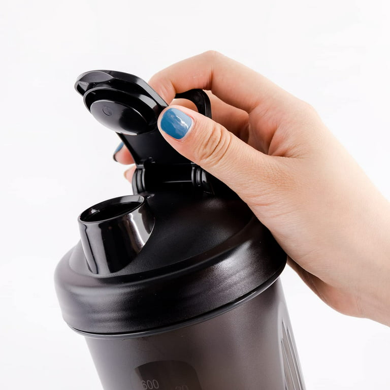 Protein Shaker Bottle 500ml Protein Bottle Mixer Shaker Cup 3 Tier Gym Cup  500ML