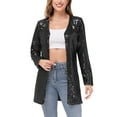 thumbnail image 1 of Manteau à Paillettes Ouvert pour Femmes Blazer Las Vegas Fête Club Veste Cocktail, 1 of 5