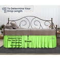 thumbnail image 5 of SGI Bedding Day Bed Skirt | Twin 12" Inch Drop, Ruffled Microfiber Bed Skirt | Fade Resistant, Wrinkle Free, Anti-static, Decorative, Extra Storage Space, Clutter-Free | Parrot Green, 5 of 8