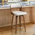 thumbnail image 6 of Dycanpo 26”Bar Stools Swivel, Wood Counter Height Bar Stools for Home Kitchen, White, 6 of 6
