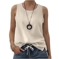 thumbnail image 2 of Blusas sin Mangas para Mujer, Camisetas Casuales Holgadas con Cuello Redondo sin Mangas para Mujer, Suaves, Ligeras, de Color Sólido, Blusas de Verano con Abertura Lateral, 2 of 6