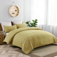 thumbnail image 2 of JML 2 Pieces Washed Microfiber Duvet Cover Set With Zipper, Corner Ties And 1 Pillowcase, Twin 68"x 90", Khaki, 2 of 6