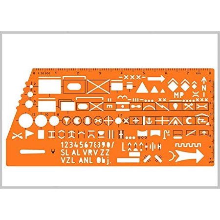 GOTICAL Graph Template Stencil with Military Marking Symbols