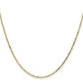 thumbnail image 3 of Auriga 14K Yellow Gold 1.4 mm Diamond-cut Round Open Link Cable Chain Necklace for Women 22", 3 of 7