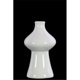 Collection de Tendances Urbaines 31860 Petit Vase Rond en Grès avec Col Court sur Base Ronde Évasée&44; Blanc – image 1 sur 2