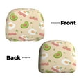 thumbnail image 3 of 2 PCS Car Headrest Cover, Cute Green Avocado Eggs Soft Car Seat Head Rest Cover Protector Interior Car Accessories Seat Covers for Cars Truck Auto Only Covers, 3 of 8