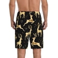 thumbnail image 2 of Balery Christmas Gold Deers Men's Cotton Knit Pajama Shorts Waistband & Pockets,Short Pajama Pants-Medium, 2 of 8