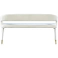 thumbnail image 4 of Meridian Furniture Banc en Velours Crème Destiny, 4 of 14