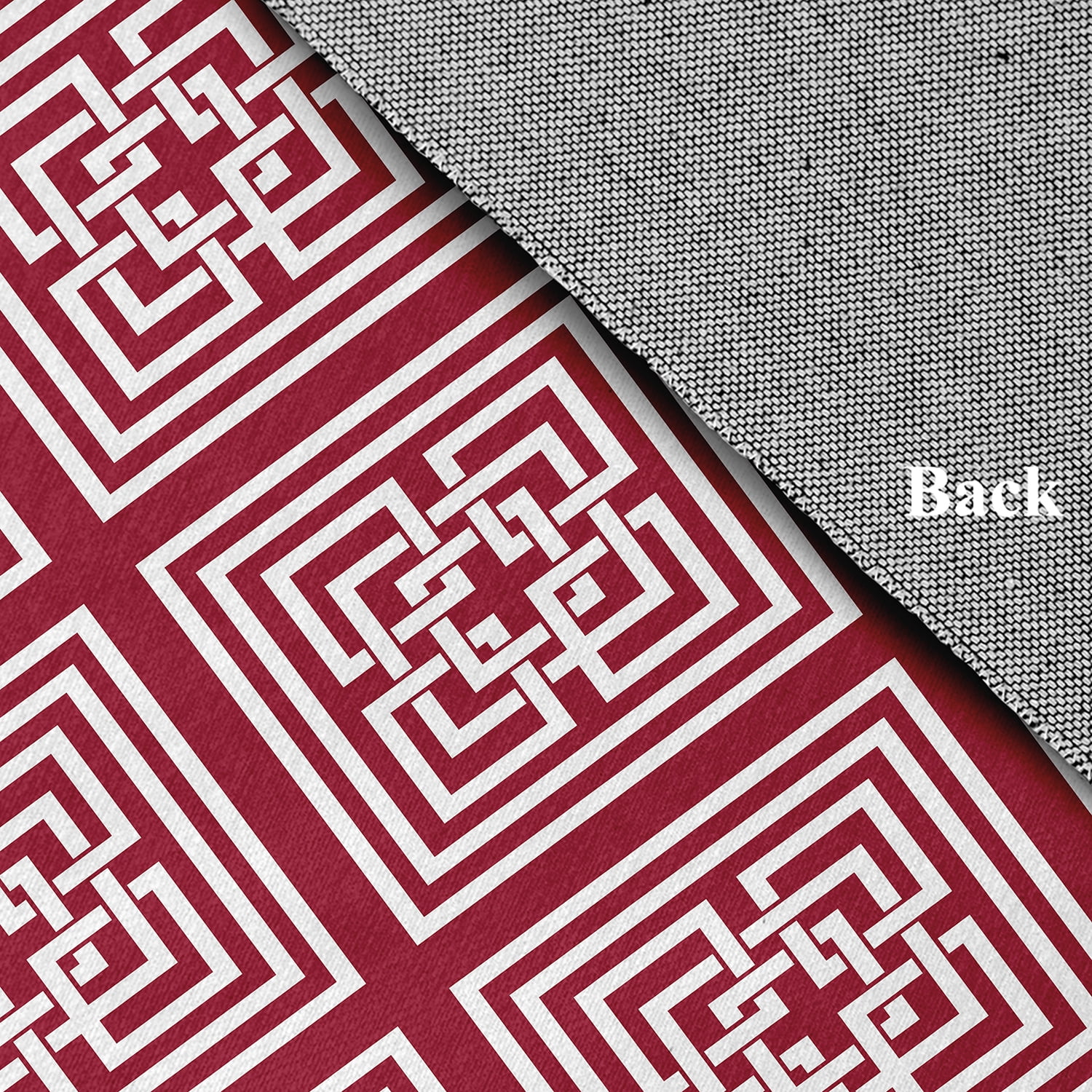 Simply Daisy 18" x 30" Sporty Red Greek New Key Rug
