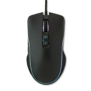 onn Wired USB Gaming Mouse with Adjustable DPI, Backlit, 7 Buttons Black