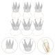 thumbnail image 2 of 6PCS Glitter Birthday Crown Hats Party Hats Prince Crowns for Kids and Adults Party Decorations (Silver), 2 of 2