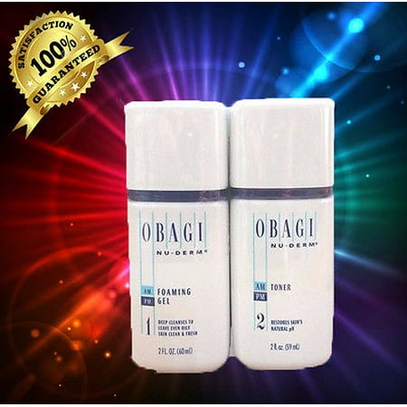 Best OBAGI NU-DERM TRAVEL SIZE KIT FOAMING GEL AND TONER- 2OZ EA SEALED-02 deal