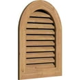 thumbnail image 3 of 18"W x 30"H Round Top Gable Vent (23"W x 35"H Frame Size): Unfinished, Functional, Smooth Western Red Cedar Gable Vent w/ 1" x 4" Flat Trim Frame, 3 of 13