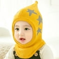 thumbnail image 2 of uvwlwu Baby Hats, Baby Winter Knitted Hat with Soft Star and Cute Ears Adjustable Warm Cap for Boys Girls(Yellow,3-24 Months), 2 of 4