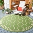 thumbnail image 2 of Safavieh Courtyard Amy Geometric Indoor/Outdoor Area Rug, Green/Beige, 6'7" x 6'7" Round, 2 of 9