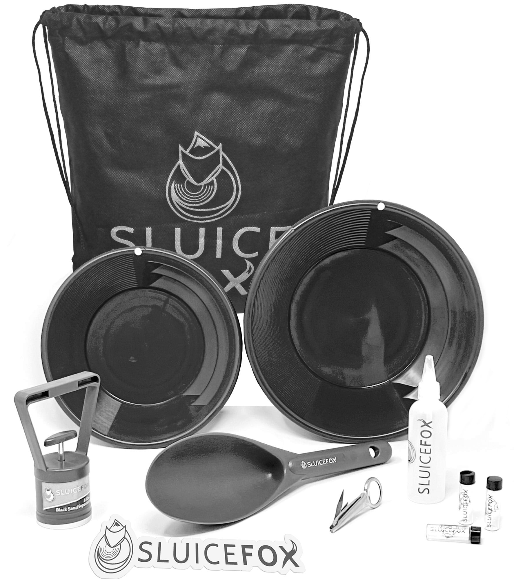 Sluice Fox 7 Piece Gold Panning Kit Classifier, Gold Pans, Vials, Sniffer Bottle, Tweezers, Adult Unisex, Size: One Size