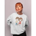 thumbnail image 2 of Cute Couple With Their Dog. Sweatshirt Women -Image by Shutterstock, Female 5X-Large, 2 of 4
