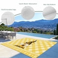 thumbnail image 3 of Yellow Plaid Outdoor Rug for Patio/Deck/Porch, Non-Slip Large Area Rug 3 x 5 Ft, Sunflower Gnomes Elegant Pastoral Indoor Outdoor Rugs Washable Area Rugs, Reversible Camping Rug Carpet Runner, 3 of 8