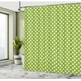 thumbnail image 5 of Ambesonne Geometric Shower Curtain, Polka Dots in Retro Style, 69"Wx70"L, Lime Green White, 5 of 5