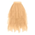 thumbnail image 5 of vigerkar Tulle Skirts for Women Midi Long Skirt Tutu A-Line Mesh Layered High Elastic Waist Skirts (Beige, S), 5 of 7