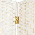 thumbnail image 7 of Neatifyes 2 ft. Short Fiber Weave Folding Screen - White - 4 Panels, 7 of 7