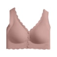 thumbnail image 4 of Soyumi Front Closure Bras for Women, No Underwire Plus Size Wireless Comfortable Cotton Sleep Bra for Older Womens Bras No Underwire Padded Wireless Comfort, Navy, 4 of 4