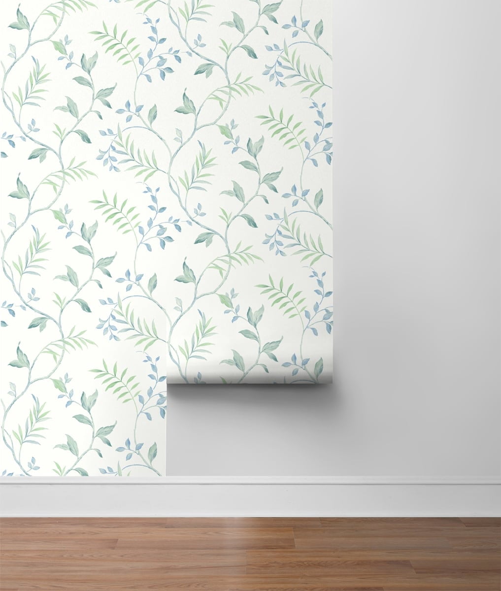 NextWall  Watercolor Leaf Trail Peel and Stick Wallpaper - 20.5 in. W x 18 ft. L