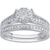 Forever Bride 1/3 Carat Diamond Composite Bridal Ring Set in 10K White Gold (I-J, I2-I3)