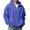 Z01-Blue, variant on YAYUBA Men's Waffle Knit Quarter Zip Christmas Hoodie Thick Lined Pullover for Winter Warmth Adjustable Hood and Comfortable Relaxed Fit Streetwear