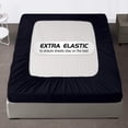thumbnail image 2 of Vedanta Home Collection Fitted Sheet King Cotton Blend King One Fitted Sheet Black Fit up to 16'' Inch Extra Deep Pocket Super Soft, 2 of 4