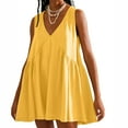 thumbnail image 2 of Yuzhih Summer Dresses for Women Sleeveless Beach Flowy Tank Sundress 2025 Casual Loose V Neck Mini Dress, 2 of 6