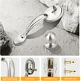 thumbnail image 6 of Satin Nickel Front Door Handle Set,Antique Exterior Door Handle with Interior Door Knob,Entry Handleset with No Lock,1Pack, 6 of 16