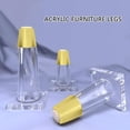 thumbnail image 6 of YIGSECU 4Pcs Clear Acrylic Furniture Legs Replacement Feet Elegant Acrylic Legs Contemporary for Dresser Desk Cabinet Stability, 6 of 12