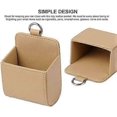 thumbnail image 3 of Bolsa organizadora de cuero para colgar en la rejilla de ventilación del coche, ideal para llaves, monedas, celular y gafas. Cubo pequeño con gancho para vehículo [Beige] 10.5 x 9 cm, 3 of 5