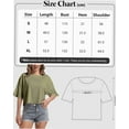 thumbnail image 3 of Women's Loose Fit Crop Top T-Shirt - Soft Comfortable Short Sleeve Tee for Workout/ Gym/ Casual Wear, 3 of 5