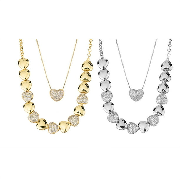 Heart Pendant Women Necklace Choker Collar Girlfriend Cute Neck